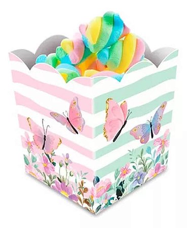 Cachepot de Papel Festa Jardim Encantado 10cm x 8 cm - 8 Unidades