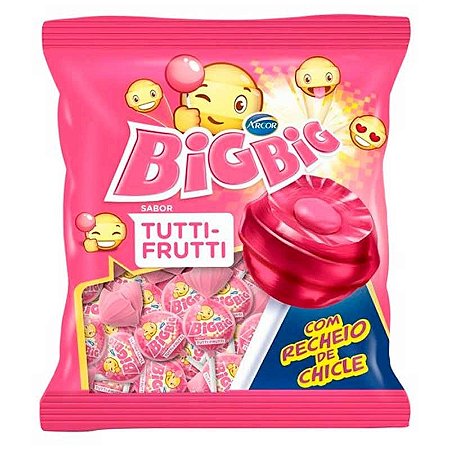 Pirulito Big Big C/recheio Tutti Frutti De Chicle 500g - 42 Unidades