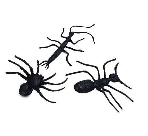 Enfeite Halloween Bichos Sortidos 5cm - 12 Unidades