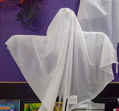 Fantasma Decorativo Para Pendurar - 26 X 30 Cm - Halloween - 01 Unidade