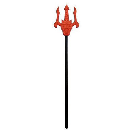 Adereço Halloween Tridente Curto C/ Caveira 48cm - 1 Unidade