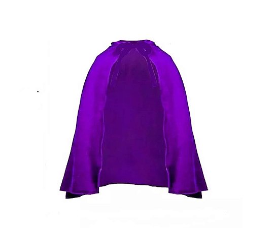 Capa Infantil Metalizada Roxo Halloween - 72cm