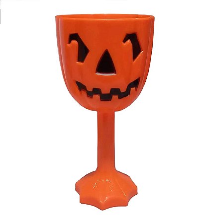 Taça Halloween Abóbora Laranja Decoração de Halloween