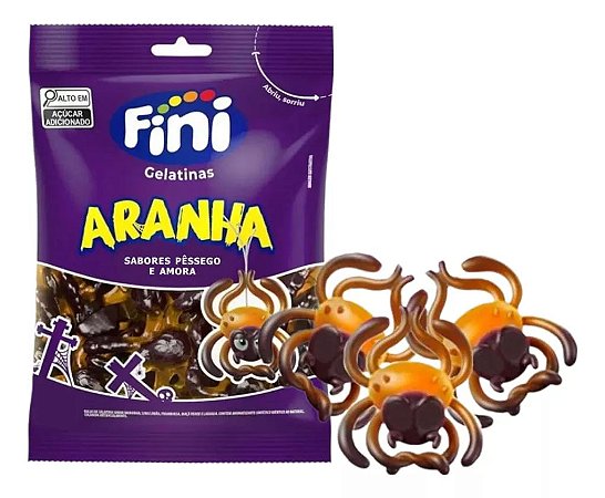 Bala Fini Aranha Halloween - 80 Gramas