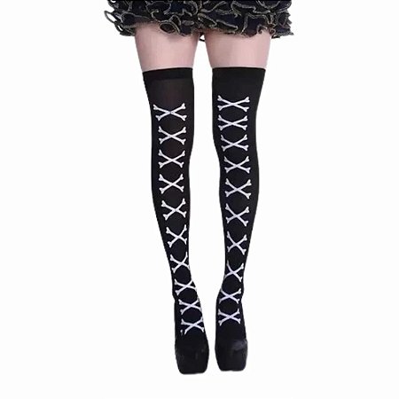 Adereço Meia Calça 7/8 Halloween Fantasia e Cosplay - 70cm