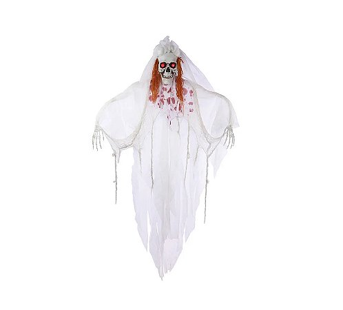 Enfeite Decorativo de Halloween - Caveira Denver com Luz - 150cm - 1 unidade