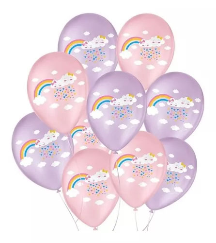 Balão Bexiga Chuva de Amor - Tamanho 9 Polegadas (23cm) - 25 Unidades