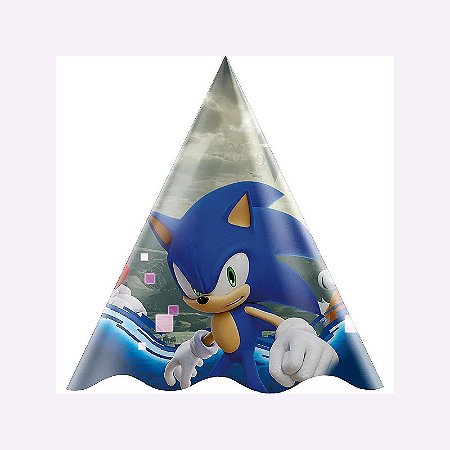 Chapéu de Festa Sonic - 12 unidades