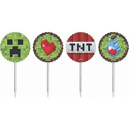 Pick Decorativo Mini Pixels- 8 unidades