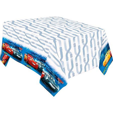 Toalha de Mesa Principal em Papel Festa Carros Disney - 220cm x 120cm