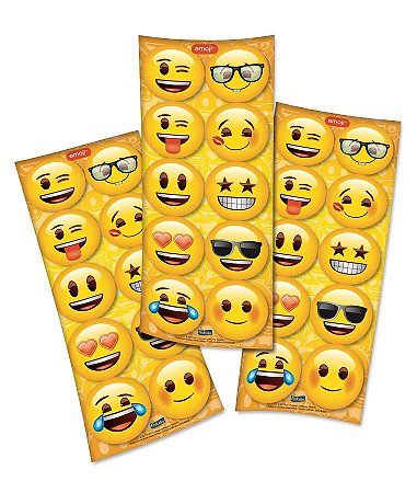 Adesivo Emoji - 3 cartelas