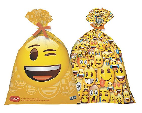 Sacola de Festa para Lembrancinhas Emoji - 8 unidades