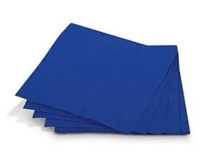 Guardanapo de Papel Crepado Azul 19,5cm x 22cm - 50 Unidades