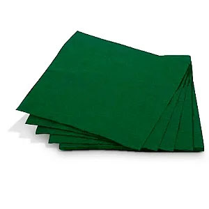 Guardanapo de Papel Crepado Verde Bandeira 19,5cm x 22cm - 50 Unidades