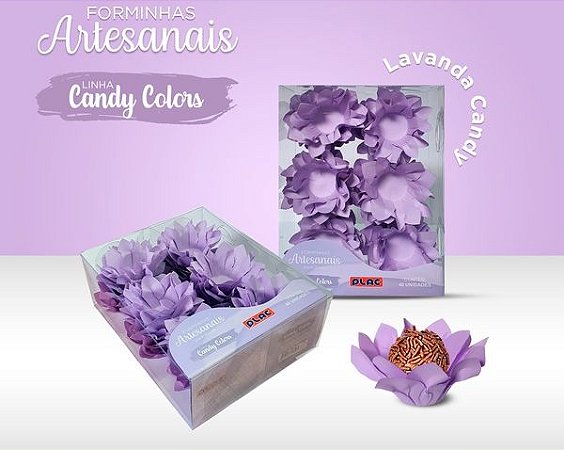 Forminha Veneza Lilás Candy - 40 unidades