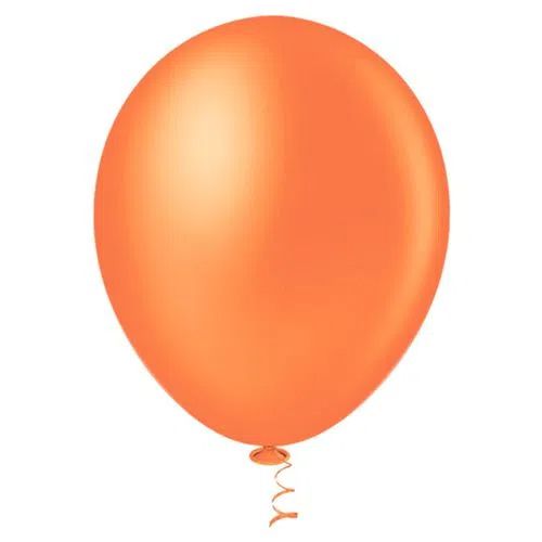 Balão Bexiga Laranja - Tamanho 7 Polegadas  (18cm) - 50 unidades