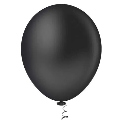 Balão Bexiga Preto - Tamanho 7 Polegadas  (18cm) - 50 unidades
