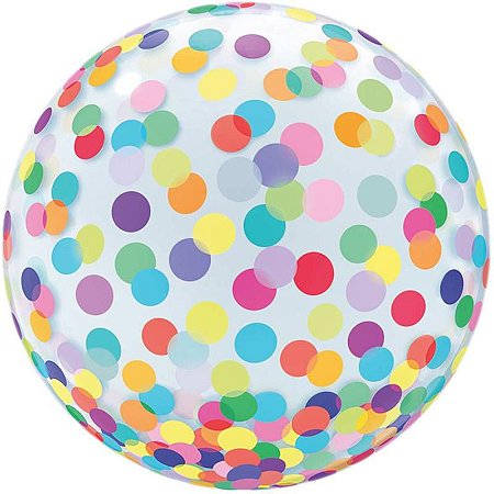 Balão Bubble Estampado Colorido 45 centímetros