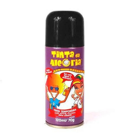 Tinta Spray Temporária Para Cabelo Preto - 120 ml