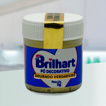 Pó de Brilho Cintilante Brilhart 5g Dourado Verdadeiro