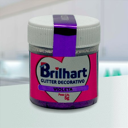 Glitter Decorativo Comestível Brilhart 5g - Violeta