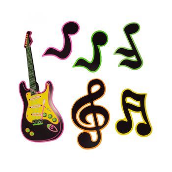 Kit Notas e Guitarra Neon