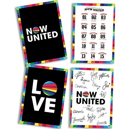 Quadros Decorativos Now United - 4 unidades