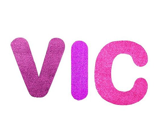 Letras de EVA Glitter Pink