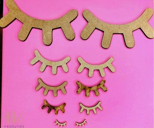 Cílios decorativo MDF