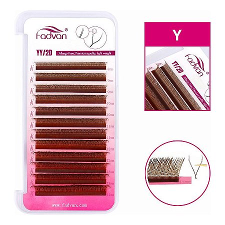 Cílios Fadvan YY Marrom 0,07D