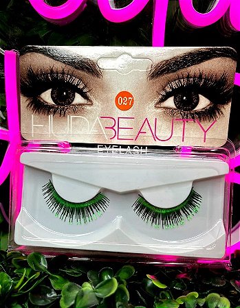 Cílios Postiços HudaBeauty - Verde Copa