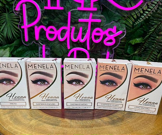 Kit Henna para Sobrancelhas Menela 2,5g