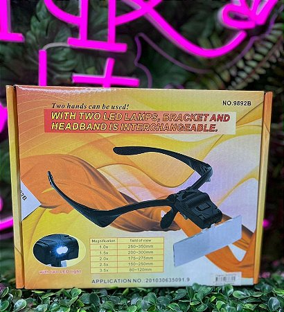 Lupa de cabeça preta - com 5 lentes