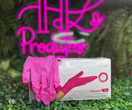 Luva de Látex Natural (par) Pink