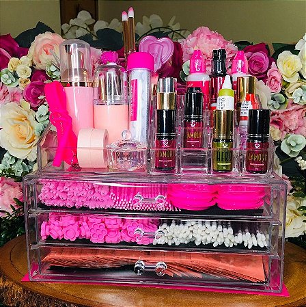 Organizador Acrílico 3 gavetas