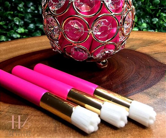 Pincel Higienizador Pink - cerdas brancas
