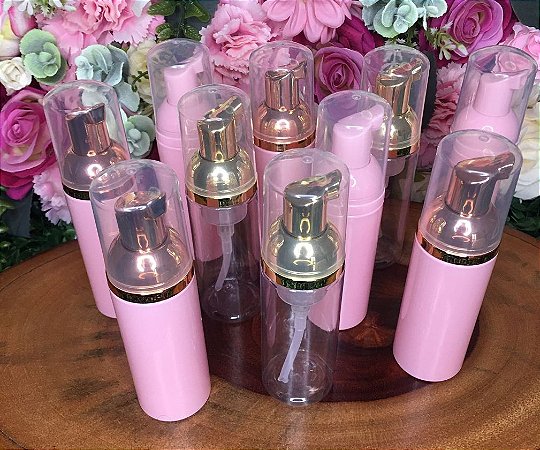 Pump espumador Rosa - 50ml - Dourada