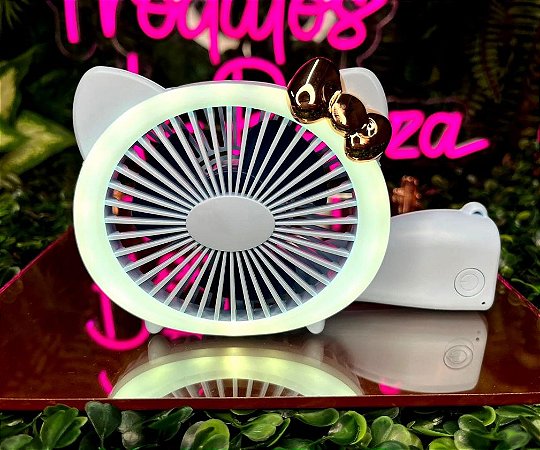 Ventilador Gatinha c/ ring light