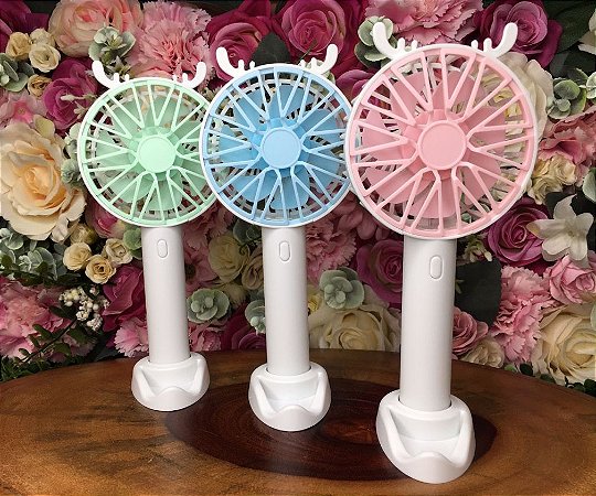 Ventilador Portátil Mini Fan com cabo USB Multicores