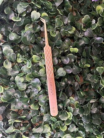 Pinça LashTalk Ponta fina N-07 - Dourada