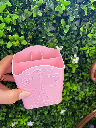 Porta Pincel/Pinças - Rosa - plástico