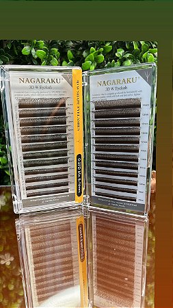 Cílios Nagaraku W 3D 0,07D Marrom