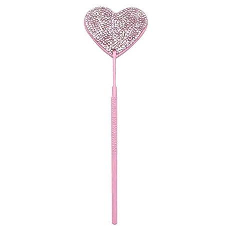 Espelho de precisão coração strass - rosa