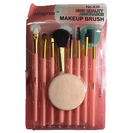 Kit 8 pincéis maquiagem