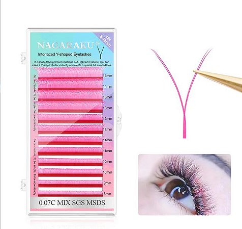 Cílios Nagaraku YY Rosa 0,07D
