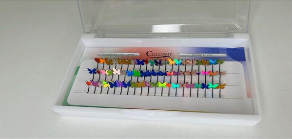 Cílios Borboleta Brilho - Curvatura D - 16mm