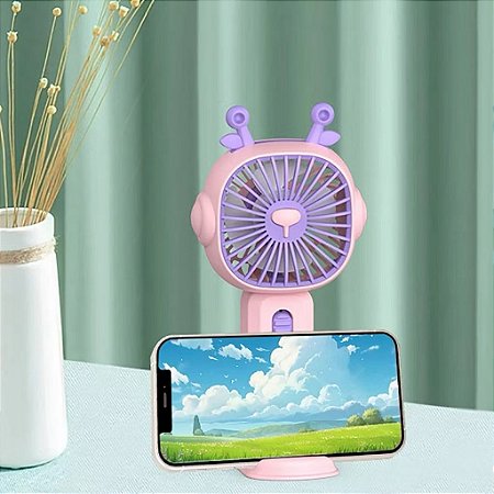 Ventilador Mini Fan com base para celular