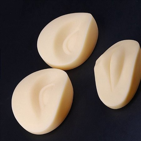 kit 2 olhos e 1 lábio de silicone para treino