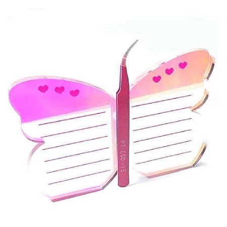 Placa Acrílico suporte com imã - borboleta