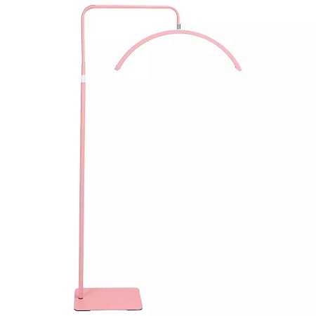 Luminária LED meia lua de chão - rosa